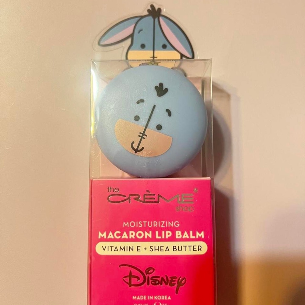 The Crème Shop x Disney Eeyore Moisturizing Macaron Lip Balm Blue Vitamin E Shea